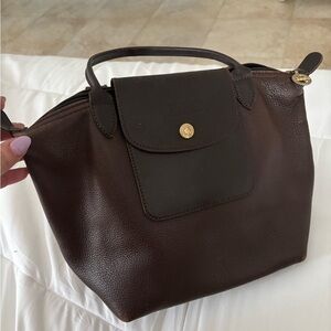 Longchamp Brown Leather Tote Bag